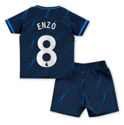 Fotbollsset Barn Chelsea Enzo Fernandez #8 Bortatröja 2023-24 Mini-Kit Kortärmad (+ korta byxor)