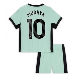 Fotbollsset Barn Chelsea Mykhailo Mudryk #10 Tredje Tröja 2023-24 Mini-Kit Kortärmad (+ korta byxor)