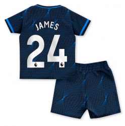 Fotbollsset Barn Chelsea Reece James #24 Bortatröja 2023-24 Mini-Kit Kortärmad (+ korta byxor)