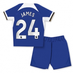 Fotbollsset Barn Chelsea Reece James #24 Hemmatröja 2023-24 Mini-Kit Kortärmad (+ korta byxor)