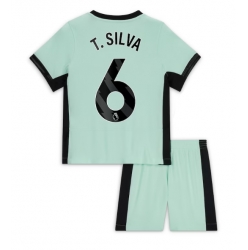 Fotbollsset Barn Chelsea Thiago Silva #6 Tredje Tröja 2023-24 Mini-Kit Kortärmad (+ korta byxor)