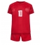 Fotbollsset Barn Danmark Christian Eriksen #10 Hemmatröja VM 2022 Mini-Kit Kortärmad (+ korta byxor)