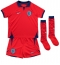 Fotbollsset Barn England Declan Rice #4 Bortatröja VM 2022 Mini-Kit Kortärmad (+ korta byxor)