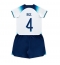Fotbollsset Barn England Declan Rice #4 Hemmatröja VM 2022 Mini-Kit Kortärmad (+ korta byxor)
