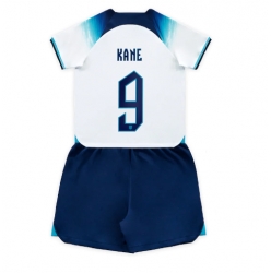 Fotbollsset Barn England Harry Kane #9 Hemmatröja VM 2022 Mini-Kit Kortärmad (+ korta byxor)