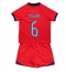 Fotbollsset Barn England Harry Maguire #6 Bortatröja VM 2022 Mini-Kit Kortärmad (+ korta byxor)