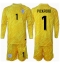 Fotbollsset Barn England Jordan Pickford #1 Målvakt Bortatröja EM 2024 Mini-Kit Långärmad (+ korta byxor)