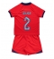 Fotbollsset Barn England Kyle Walker #2 Bortatröja VM 2022 Mini-Kit Kortärmad (+ korta byxor)