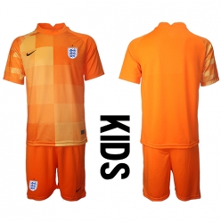 Fotbollsset Barn England Målvakt Bortatröja VM 2022 Mini-Kit Kortärmad (+ korta byxor)