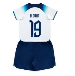 Fotbollsset Barn England Mason Mount #19 Hemmatröja VM 2022 Mini-Kit Kortärmad (+ korta byxor)