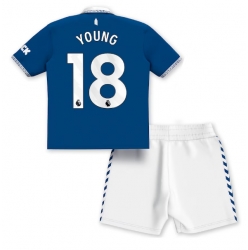 Fotbollsset Barn Everton Ashley Young #18 Hemmatröja 2023-24 Mini-Kit Kortärmad (+ korta byxor)