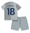 Fotbollsset Barn Everton Ashley Young #18 Tredje Tröja 2023-24 Mini-Kit Kortärmad (+ korta byxor)