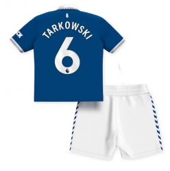 Fotbollsset Barn Everton James Tarkowski #6 Hemmatröja 2023-24 Mini-Kit Kortärmad (+ korta byxor)
