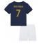 Fotbollsset Barn Frankrike Antoine Griezmann #7 Hemmatröja VM 2022 Mini-Kit Kortärmad (+ korta byxor)