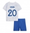 Fotbollsset Barn Frankrike Kingsley Coman #20 Bortatröja VM 2022 Mini-Kit Kortärmad (+ korta byxor)