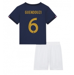 Fotbollsset Barn Frankrike Matteo Guendouzi #6 Hemmatröja VM 2022 Mini-Kit Kortärmad (+ korta byxor)