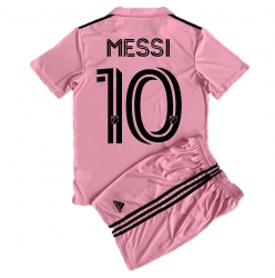 Fotbollsset Barn Inter Miami Lionel Messi #10 Hemmatröja 2023-24 Mini-Kit Kortärmad (+ korta byxor)