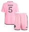 Fotbollsset Barn Inter Miami Sergio Busquets #5 Hemmatröja 2024-25 Mini-Kit Kortärmad (+ korta byxor)