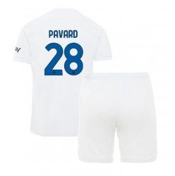 Fotbollsset Barn Inter Milan Benjamin Pavard #28 Bortatröja 2023-24 Mini-Kit Kortärmad (+ korta byxor)