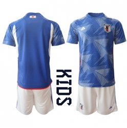 Fotbollsset Barn Japan Hemmatröja VM 2022 Mini-Kit Kortärmad (+ korta byxor)