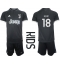 Fotbollsset Barn Juventus Moise Kean #18 Tredje Tröja 2023-24 Mini-Kit Kortärmad (+ korta byxor)