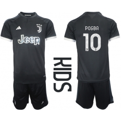 Fotbollsset Barn Juventus Paul Pogba #10 Tredje Tröja 2023-24 Mini-Kit Kortärmad (+ korta byxor)