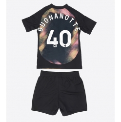 Fotbollsset Barn Leicester City Facundo Buonanotte #40 Bortatröja 2024-25 Mini-Kit Kortärmad (+ korta byxor)