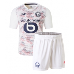 Fotbollsset Barn Lille OSC Bortatröja 2024-25 Mini-Kit Kortärmad (+ korta byxor)