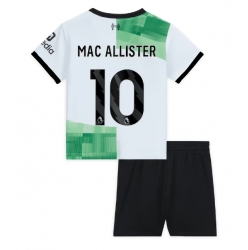 Fotbollsset Barn Liverpool Alexis Mac Allister #10 Bortatröja 2023-24 Mini-Kit Kortärmad (+ korta byxor)