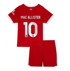 Fotbollsset Barn Liverpool Alexis Mac Allister #10 Hemmatröja 2023-24 Mini-Kit Kortärmad (+ korta byxor)