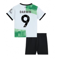 Fotbollsset Barn Liverpool Darwin Nunez #9 Bortatröja 2023-24 Mini-Kit Kortärmad (+ korta byxor)
