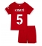 Fotbollsset Barn Liverpool Ibrahima Konate #5 Hemmatröja 2023-24 Mini-Kit Kortärmad (+ korta byxor)