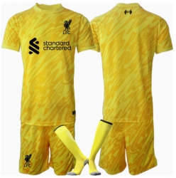 Fotbollsset Barn Liverpool Målvakt Tredje Tröja 2024-25 Mini-Kit Kortärmad (+ korta byxor)