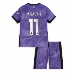 Fotbollsset Barn Liverpool Mohamed Salah #11 Tredje Tröja 2023-24 Mini-Kit Kortärmad (+ korta byxor)
