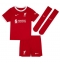 Fotbollsset Barn Liverpool Ryan Gravenberch #38 Hemmatröja 2023-24 Mini-Kit Kortärmad (+ korta byxor)