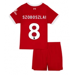 Fotbollsset Barn Liverpool Szoboszlai Dominik #8 Hemmatröja 2023-24 Mini-Kit Kortärmad (+ korta byxor)