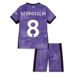 Fotbollsset Barn Liverpool Szoboszlai Dominik #8 Tredje Tröja 2023-24 Mini-Kit Kortärmad (+ korta byxor)