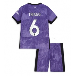 Fotbollsset Barn Liverpool Thiago Alcantara #6 Tredje Tröja 2023-24 Mini-Kit Kortärmad (+ korta byxor)