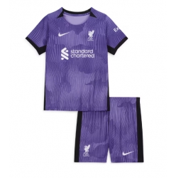 Fotbollsset Barn Liverpool Tredje Tröja 2023-24 Mini-Kit Kortärmad (+ korta byxor)