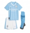 Fotbollsset Barn Manchester City Erling Haaland #9 Hemmatröja 2023-24 Mini-Kit Kortärmad (+ korta byxor)