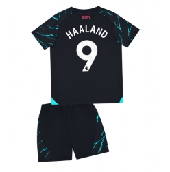 Fotbollsset Barn Manchester City Erling Haaland #9 Tredje Tröja 2023-24 Mini-Kit Kortärmad (+ korta byxor)