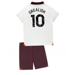 Fotbollsset Barn Manchester City Jack Grealish #10 Bortatröja 2023-24 Mini-Kit Kortärmad (+ korta byxor)