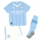 Fotbollsset Barn Manchester City John Stones #5 Hemmatröja 2023-24 Mini-Kit Kortärmad (+ korta byxor)