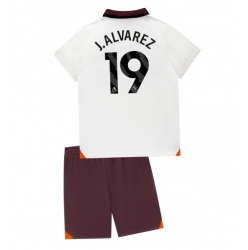 Fotbollsset Barn Manchester City Julian Alvarez #19 Bortatröja 2023-24 Mini-Kit Kortärmad (+ korta byxor)