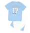 Fotbollsset Barn Manchester City Kevin De Bruyne #17 Hemmatröja 2023-24 Mini-Kit Kortärmad (+ korta byxor)