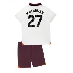 Fotbollsset Barn Manchester City Matheus Nunes #27 Bortatröja 2023-24 Mini-Kit Kortärmad (+ korta byxor)