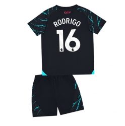 Fotbollsset Barn Manchester City Rodri Hernandez #16 Tredje Tröja 2023-24 Mini-Kit Kortärmad (+ korta byxor)
