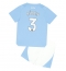 Fotbollsset Barn Manchester City Ruben Dias #3 Hemmatröja 2023-24 Mini-Kit Kortärmad (+ korta byxor)