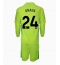 Fotbollsset Barn Manchester United Andre Onana #24 Målvakt Bortatröja 2024-25 Mini-Kit Långärmad (+ korta byxor)