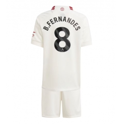 Fotbollsset Barn Manchester United Bruno Fernandes #8 Tredje Tröja 2023-24 Mini-Kit Kortärmad (+ korta byxor)